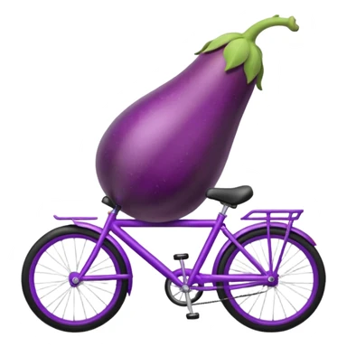 Eggplant on bike sticker