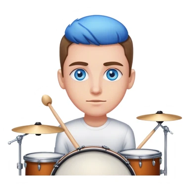 Blue eyes drummer sticker