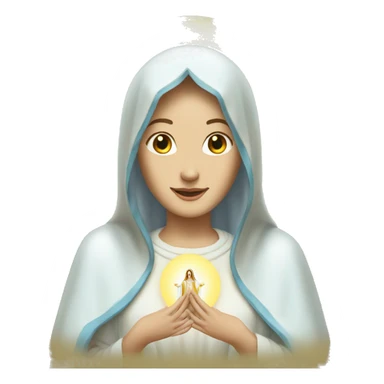 blessed virgin mary saying hi sticker