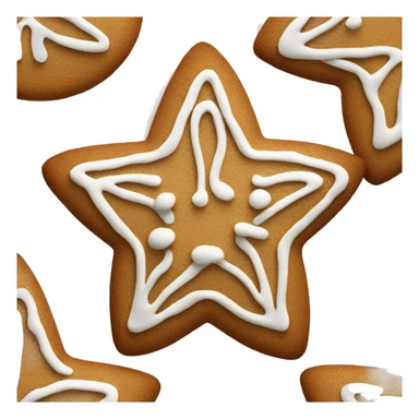 Gingerbread star cookie sticker