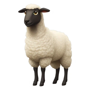 shepherd full body sheep sticker