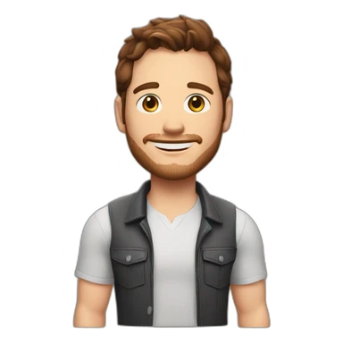 Chris Pratt brunette sticker