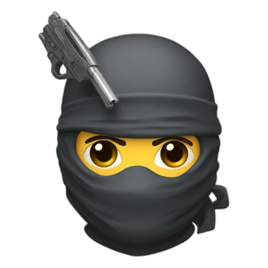 ninja pistolet sticker