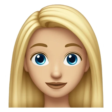 Rubia de pelo largo y ojos azules sticker