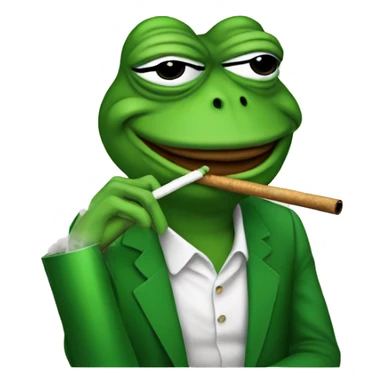 Pepe Frog is smoking shisha sticker