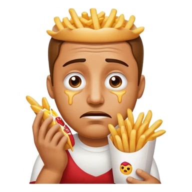 Guy who cried pataka fries sticker