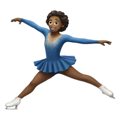 figure skater doing a jump  sticker