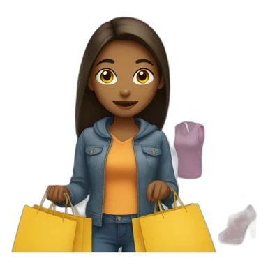 girl shopping sticker