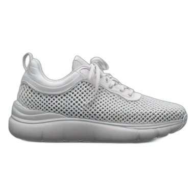 Ribber-trimmed mesh pvc sneakers sticker