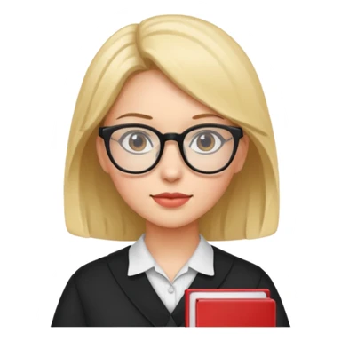 Female student with glass sticker