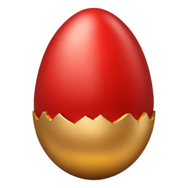 gold and red egg cracked sticker