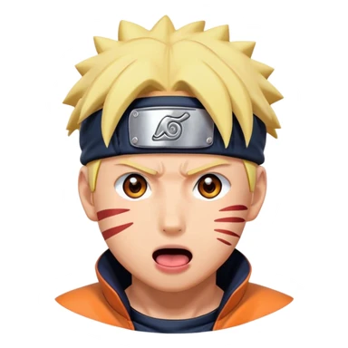 Naruto with tongue out sticker