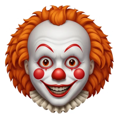 The clown from the movie IT With orange hair sticker