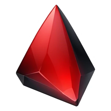 Black-red-crimson-gradient obsidian shard sticker