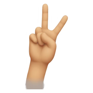 The left hand makes an inch up, the right hand makes a heart sign sticker