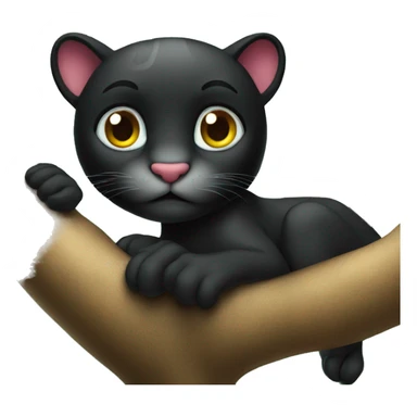 The panther in the tree sticker