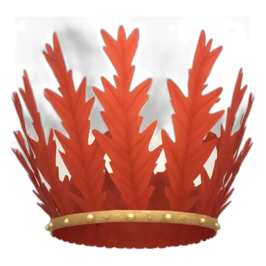 crown of red leaves sticker