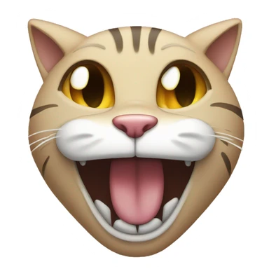 Creepy crying laughing cat sticker