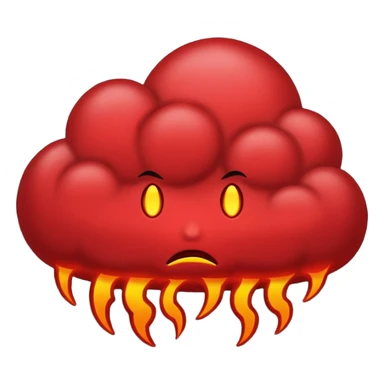 Dark red lighting black storm cloud  sticker