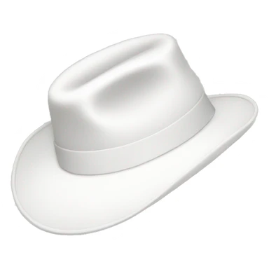 White hat with white no face sticker