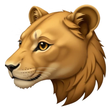 a lioness's silhouette sticker