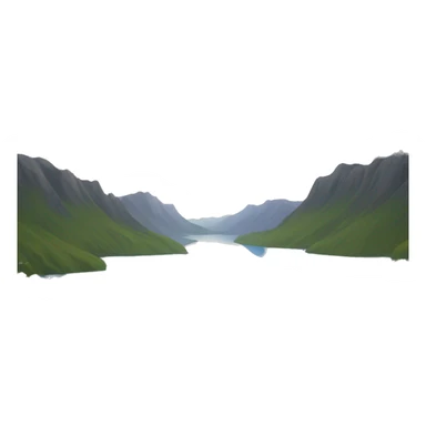 Lake the shape of a heart  sticker