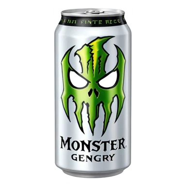 White monster energy sticker