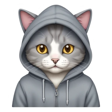 Cat with a hoodie sticker