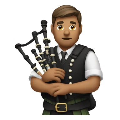 Man Playing bagpipe sticker
