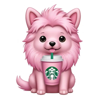 pink dog starbucks sticker