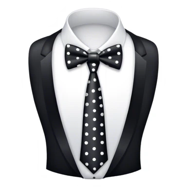 Spotty black tie sticker