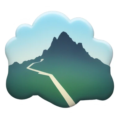 location pin with mountain inside sticker