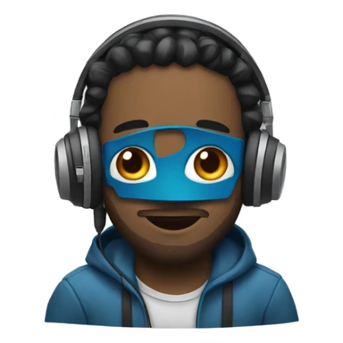 Gamer with headphones sticker