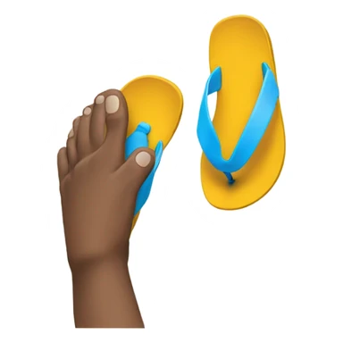 Guy raising a flip flop sandal  sticker