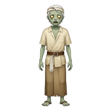 fullbody zombie leper with simple belt and loose shirt from Jesus times sticker