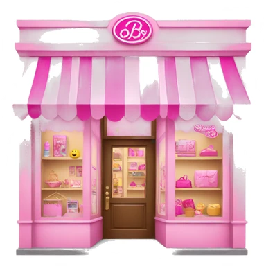 pink barbie shop sticker