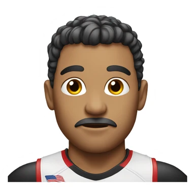 man with a curious and interested face, hairstyle and wearing a wrestling shirt sticker