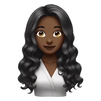 beautician, pretty black girl with long hair  sticker