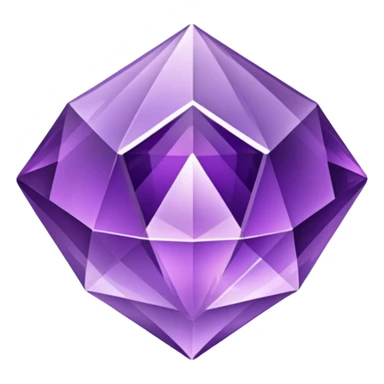 A purple amethyst crystal with shimmering facets.

































































 sticker