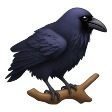 A raven's left wing sticker