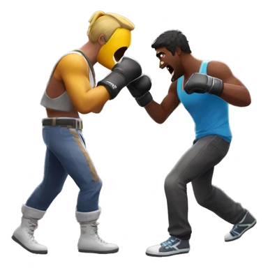 Fortnite noob boxing a guy irl and chug jugging all over him sticker