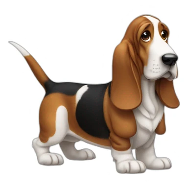 Dog basset hound full-body sticker