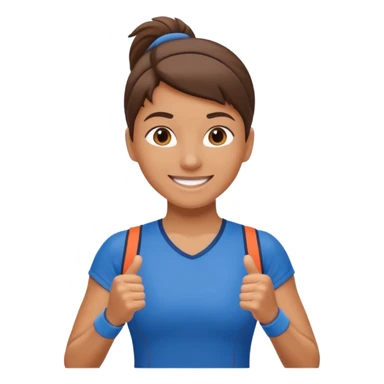 physical education teacher, sporty outfit, encouraging sticker