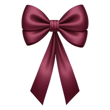 dark burgundy silk bow sticker