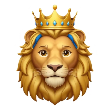 king lion portrait, head and shoulders only, golden crown, royal mane, confident majestic expression, fantasy royalty vibe, 3D cartoon, mobile game icon style, clean background, no text, no watermark
 sticker
