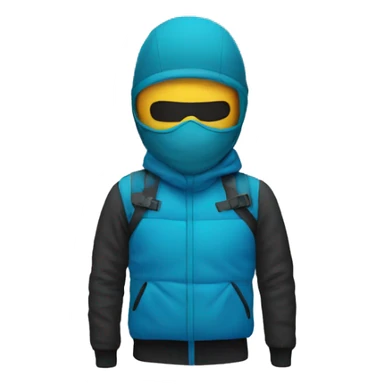 man wearing a ski mask sticker