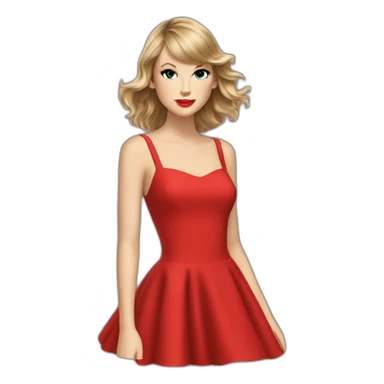 taylor swift red dress sticker