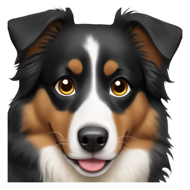 Black and tan Australian shepherd dog mostly black sticker