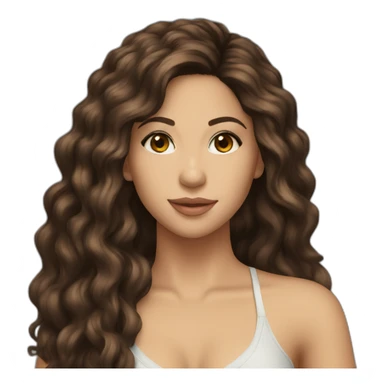 shakira dark brown hair sticker