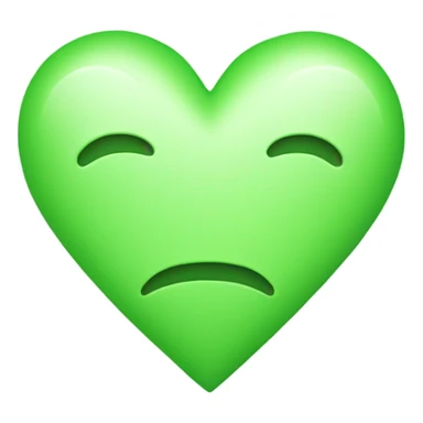 light green heart sticker